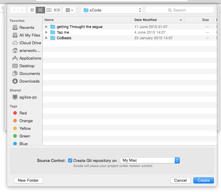 Place to save the project