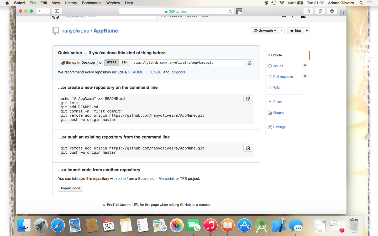 GitHub New Empty Repository